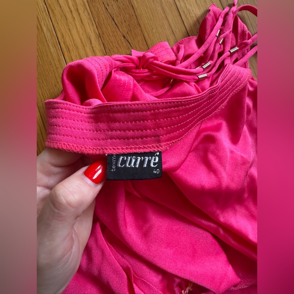 80s Vintage Hot Pink Wiggle Dress - Picture 3 of 6